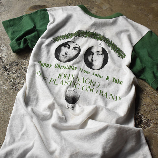 70's John ＆ Yoko “Happy Xmas （War Is Over）“ Tシャツ 241225H