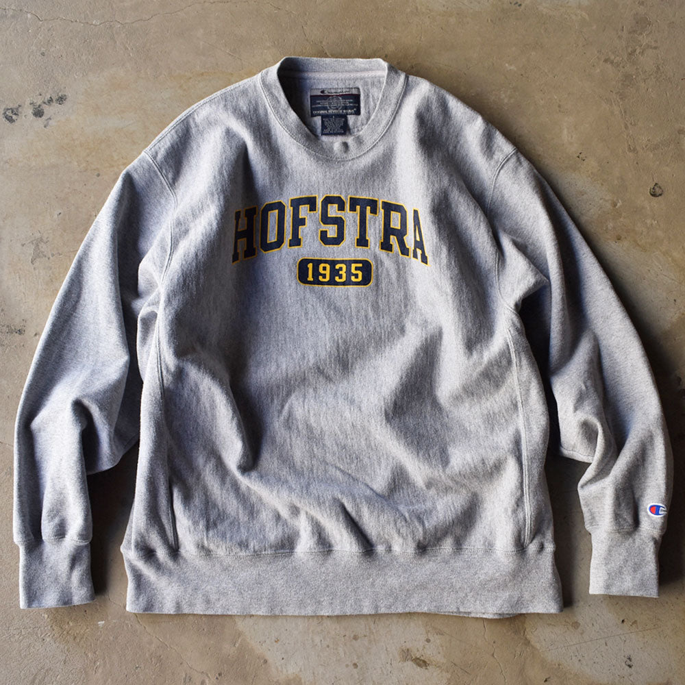 Y2K Champion “HOFSTRA” RWスウェット USA製 240323