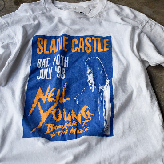 90's Neil Young / Booker T&The MG's “Slane Festival 1993“ フェス ロック Tシャツ 240518H
