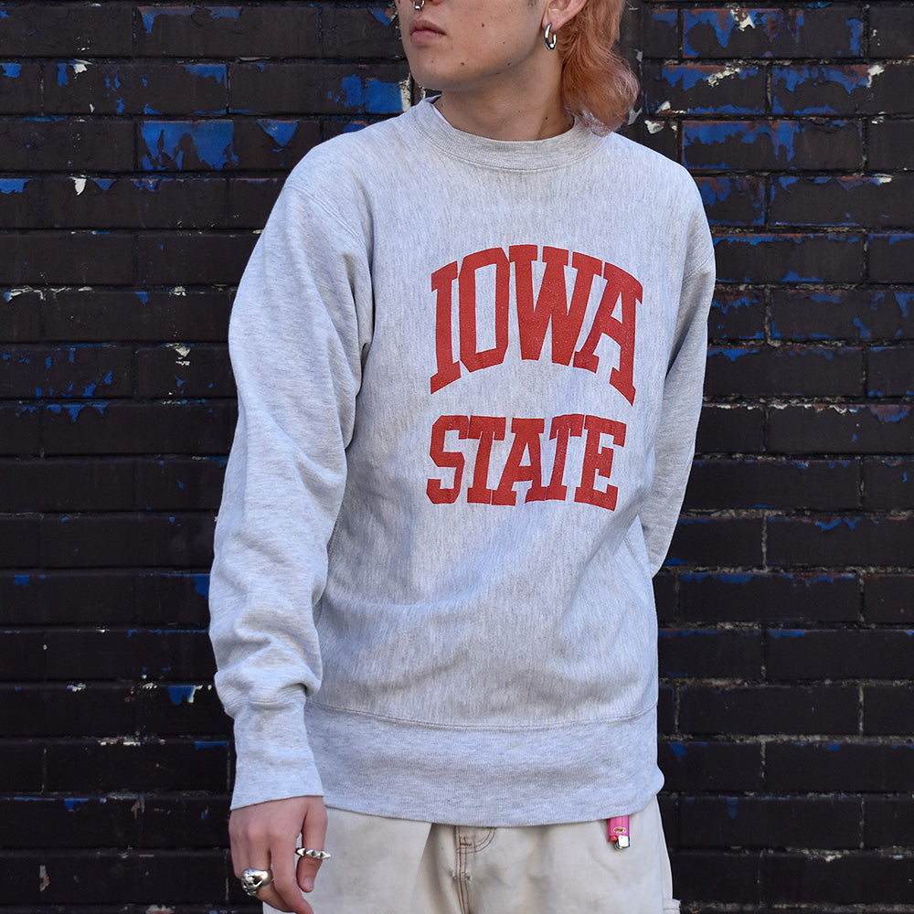 90's Champion “IOWA STATE” RWスウェット USA製 240105H