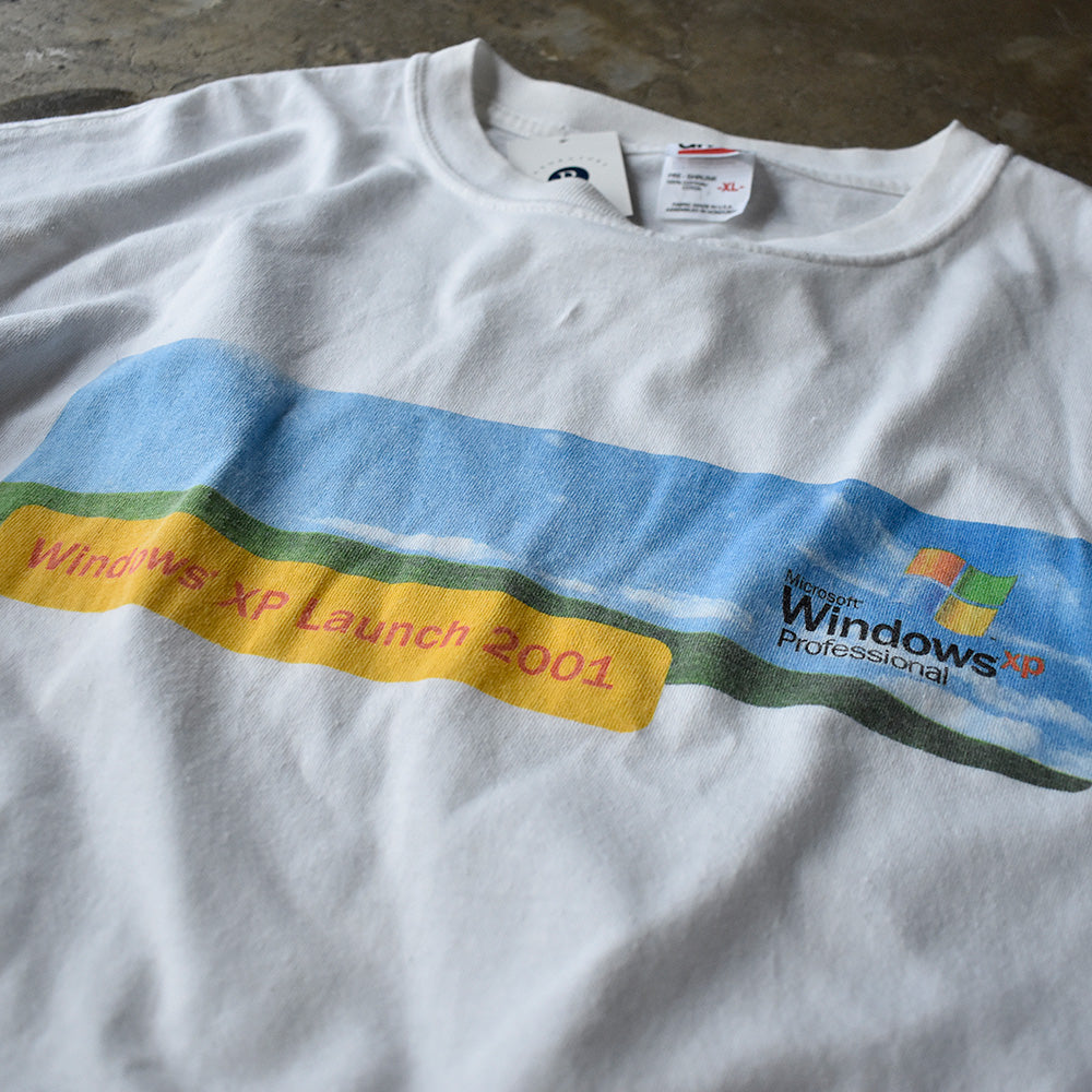 マイクロソフト Windows XP Launch 2001 企業Tシャツ 2001年 古着