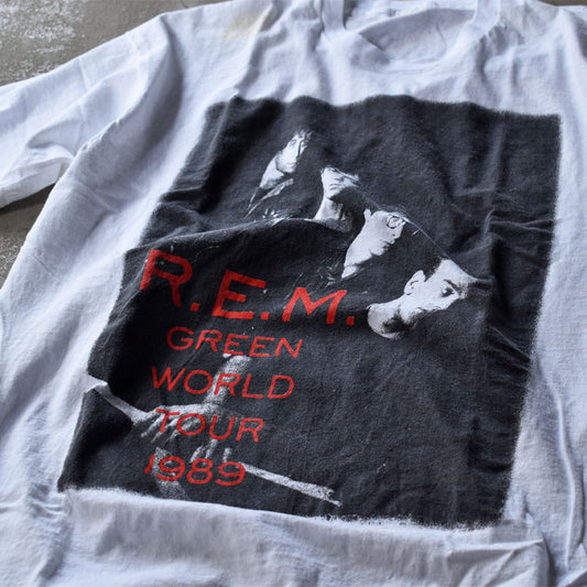80's　R.E.M./アール・イー・エム “Green WOLD TOUR 1989“ アントン・コービン撮影 フォトTシャツ　230727