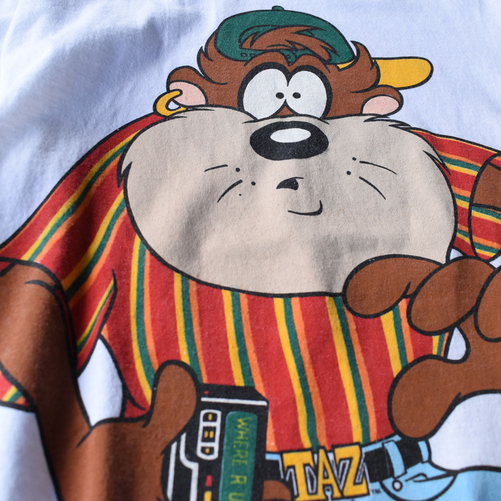 90’s Looney Tunes ”Tasmanian Devil” 両面プリント キャラクター Tシャツ 250616