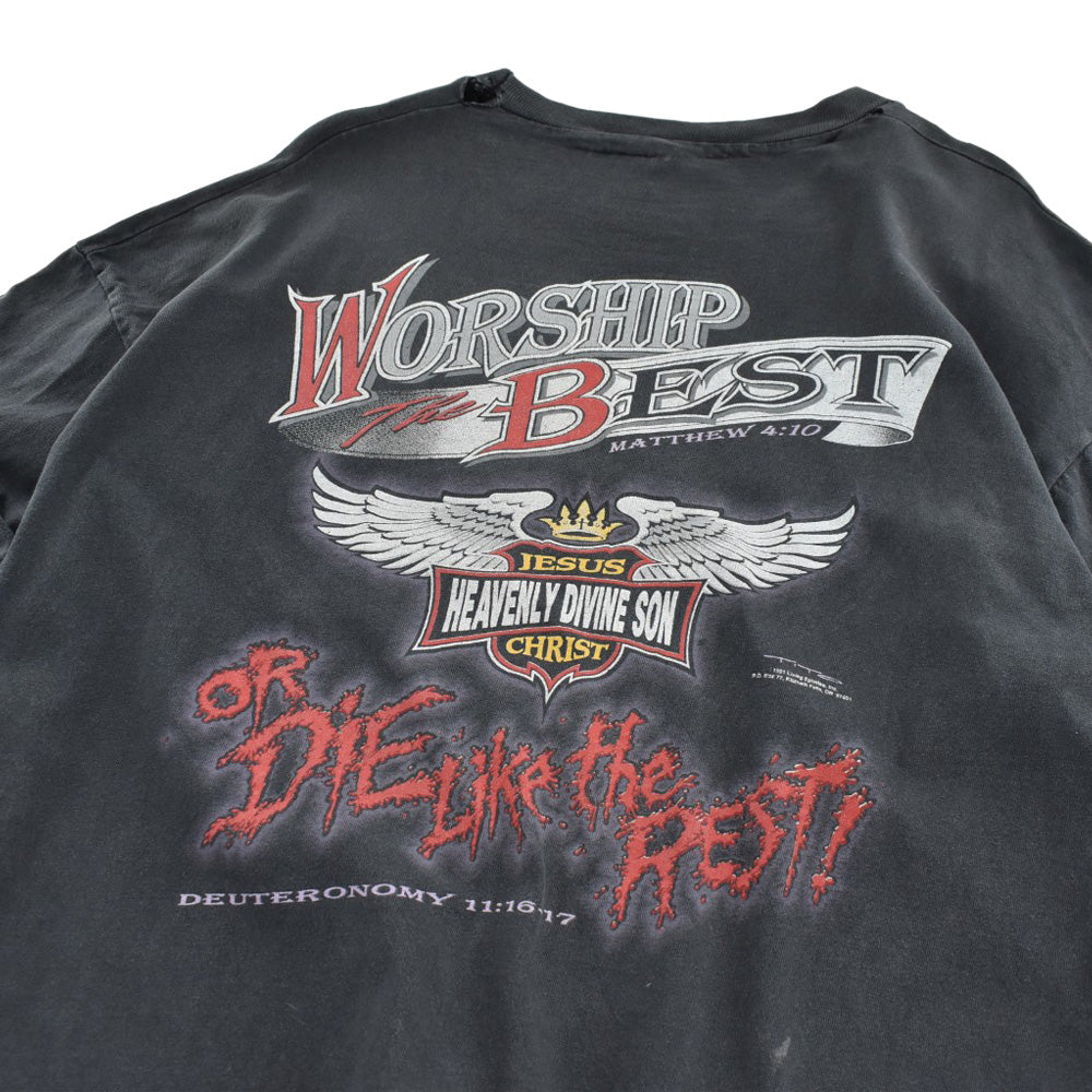 90's Living Epistles "BORN TO DIE" ジーザス ハーレー パロディTシャツ USA製 260818H
