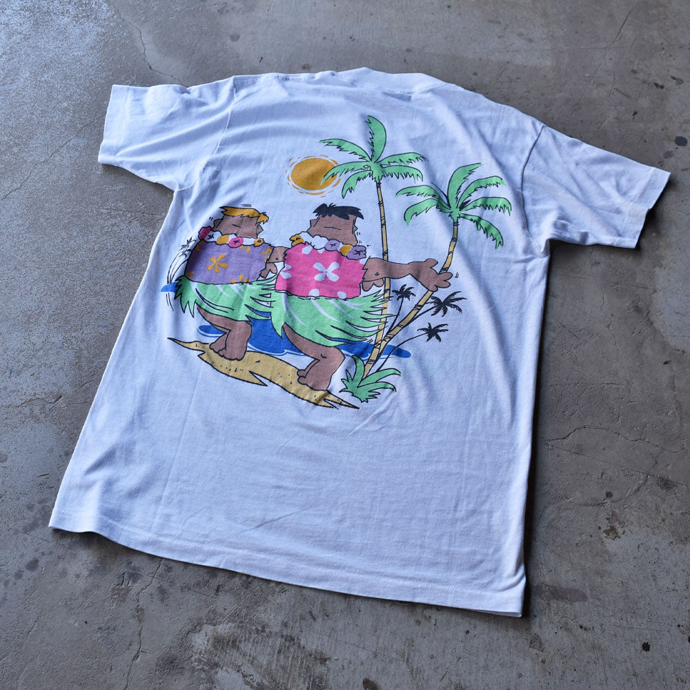 80’s　The Flintstones/原始家族フリントストーン 両面プリント Tシャツ　USA製　230607