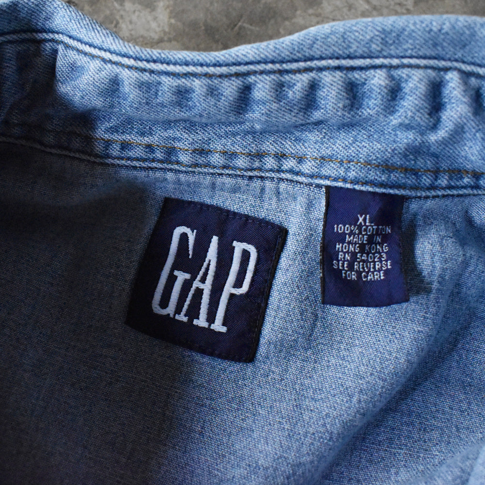 90’s GAP デニムウエスタンシャツ 240326
