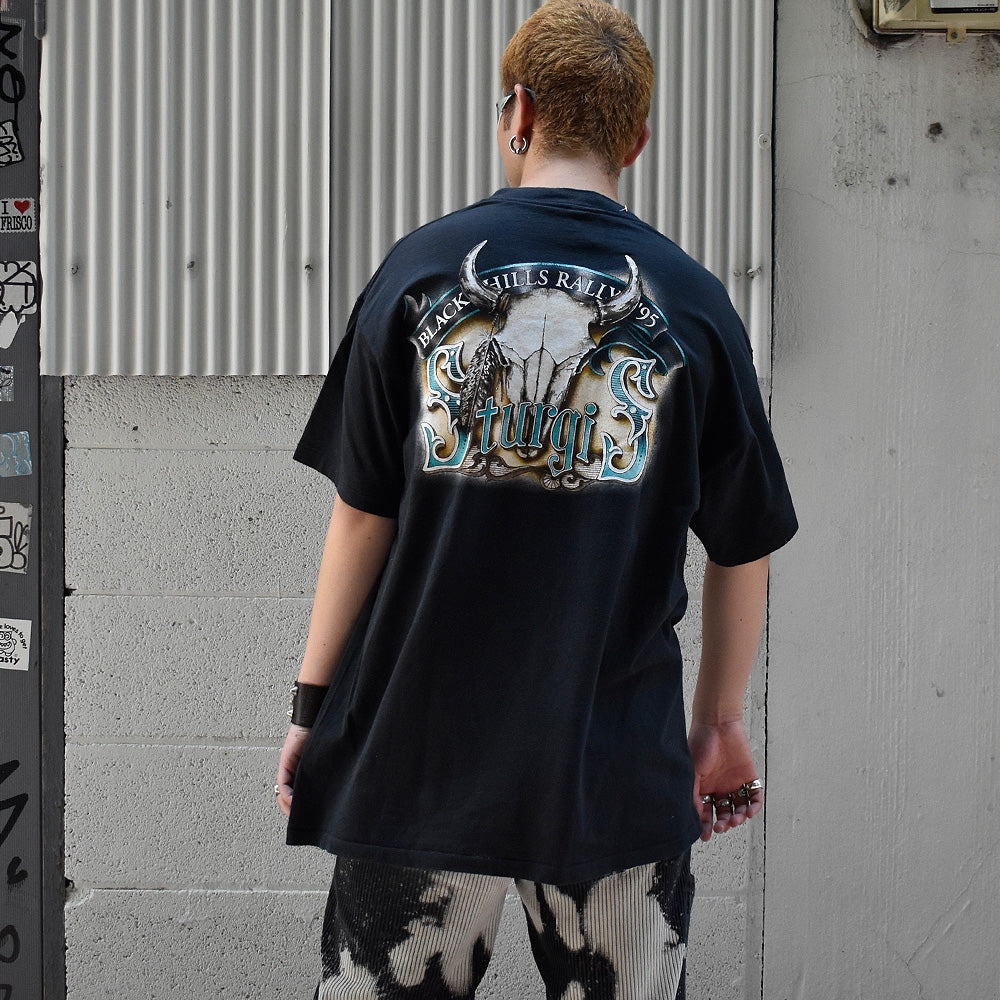90's Sturgis Bound '95 “Wolf×Bike” バイク Tシャツ USA製 250808H
