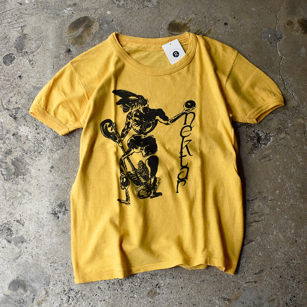 70's NEKTAR “Live In New York” 染み込みプリント ロック Tシャツ 250706H
