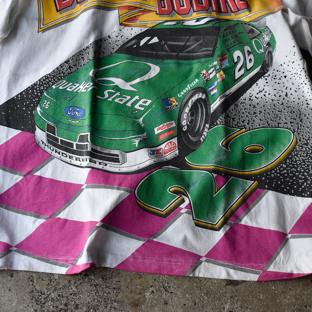 90's AOP！ “BRETT BODINE” レーシングTシャツ USA製 250618H