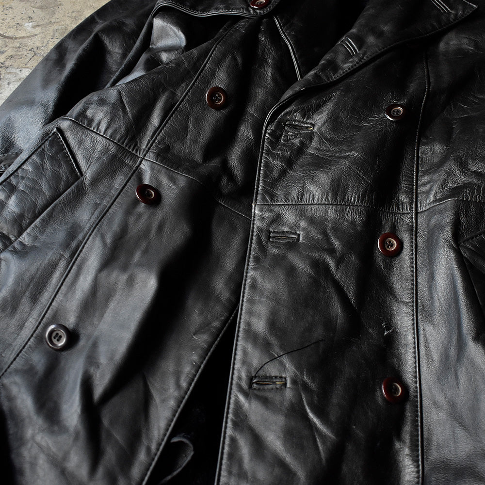 80's Leather Loft レザートレンチコート 231225H