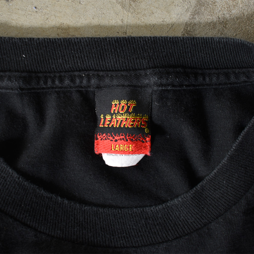 Y2K HOT LEATHERS “Devils & Skull” 袖プリ！ ロンT USA製 230926H