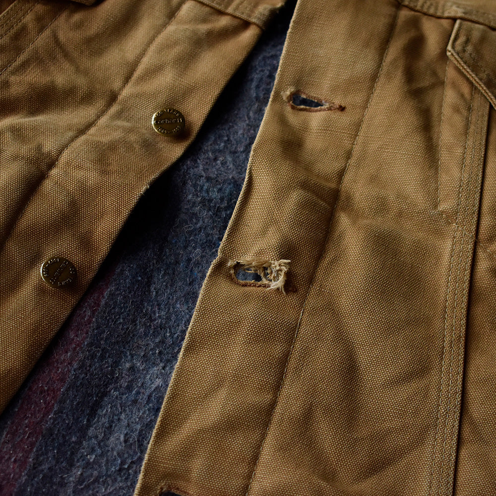 90's Carhartt ダック トラッカージャケット！ ブランケットライナー 231010H