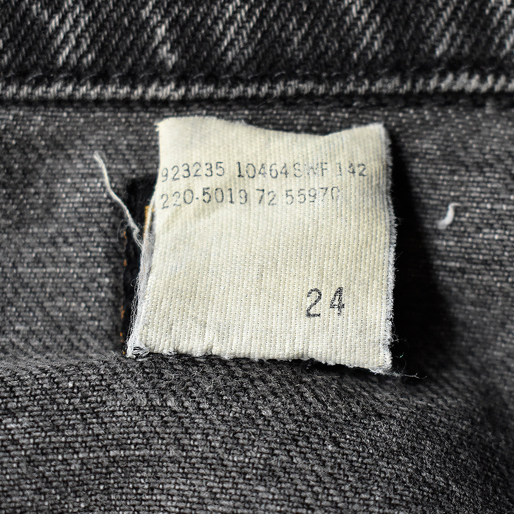 90's Lee 220-5019 PATD-153438 ブラックデニムジャケット USA製 XXL size！ 240603H