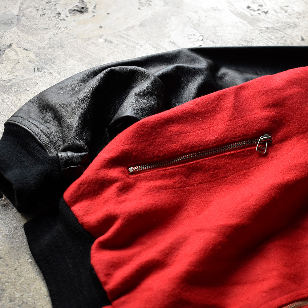 80's NIKE “AIR” レザー切り替えジャケット 231128
