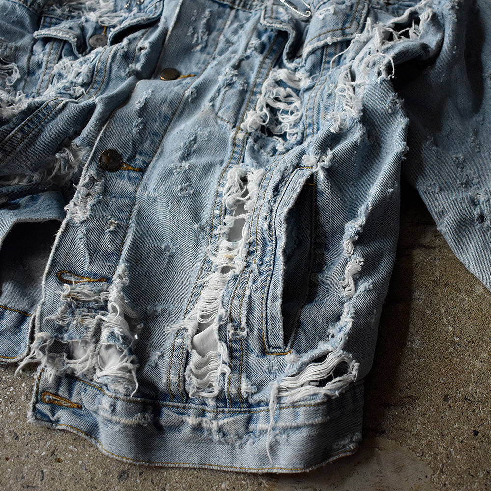 Y2K CARMAR Denim “Grunge×Punk“ ボロ！ デニムジャケット 250707H