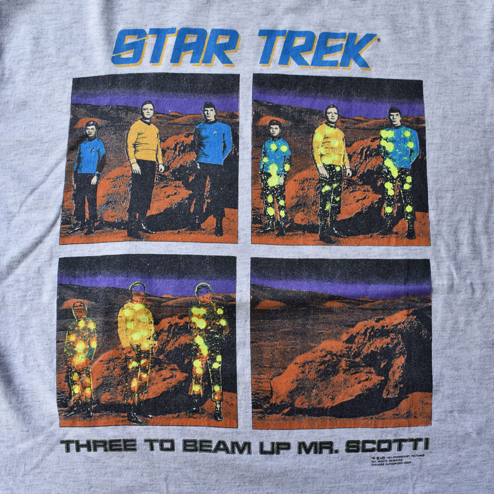 90's　Star Trek/スタートレック “THREE TO BEAM UP MR.SCOTTIE” Tシャツ　230812