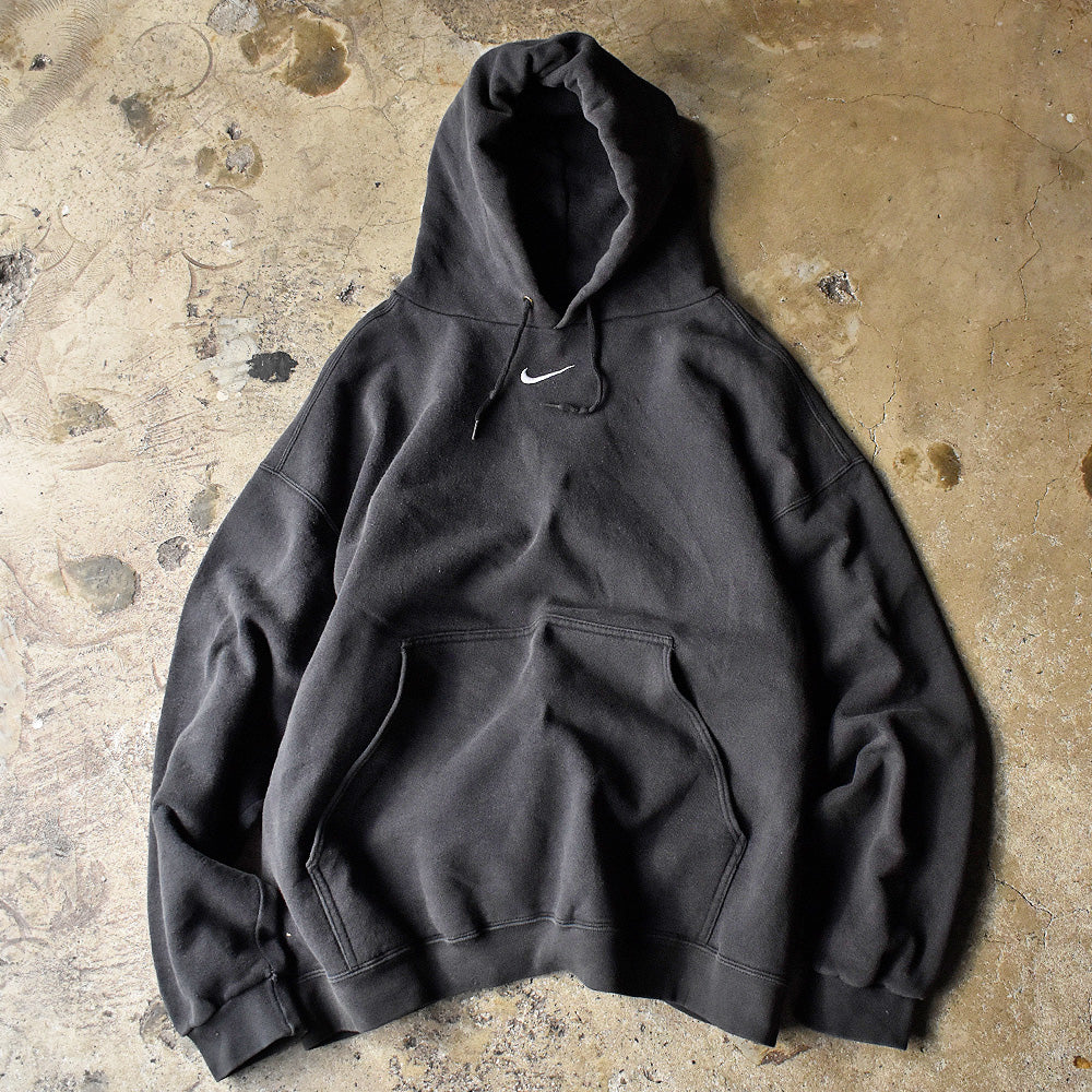 90's NIKE center swoosh！ブラック！ パーカー USA製 240301H