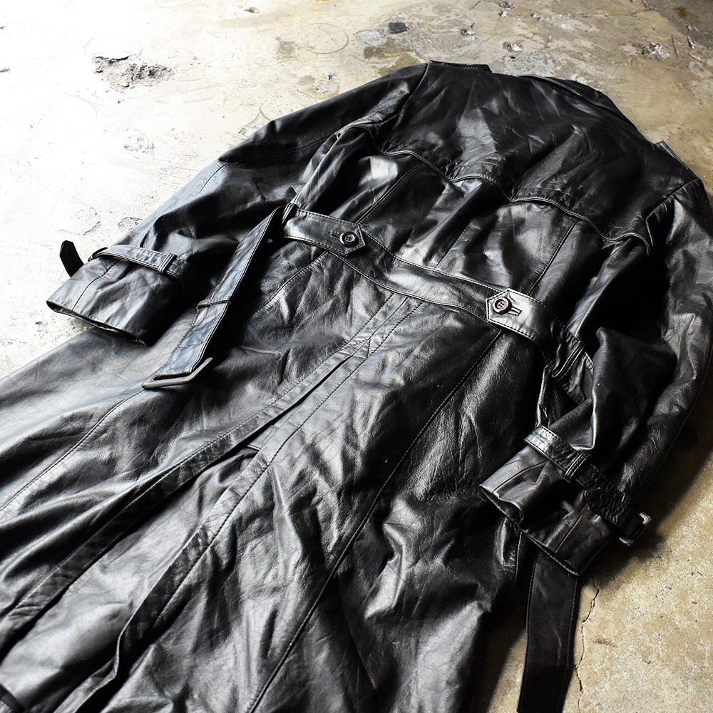 80's Leather Loft レザートレンチコート 231225H