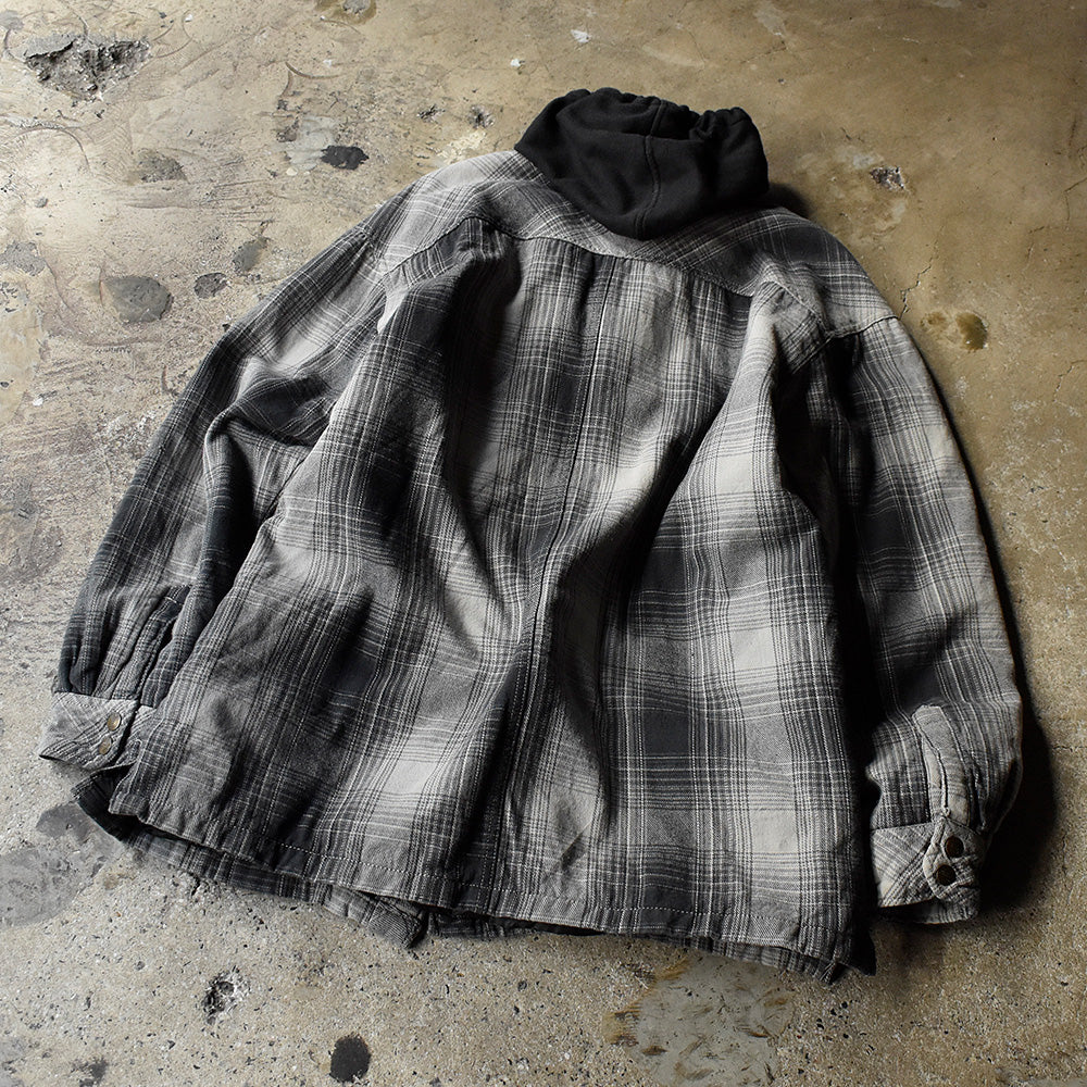 GENUINE-Dickies フード付き オンブレチェックシャツ 250118H