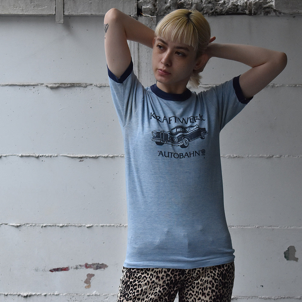 70's　KRAFTWERK/クラフトワーク　"AUTOBAHN"　Ringer Tee　"Couleurshirt掲載" 　230611H