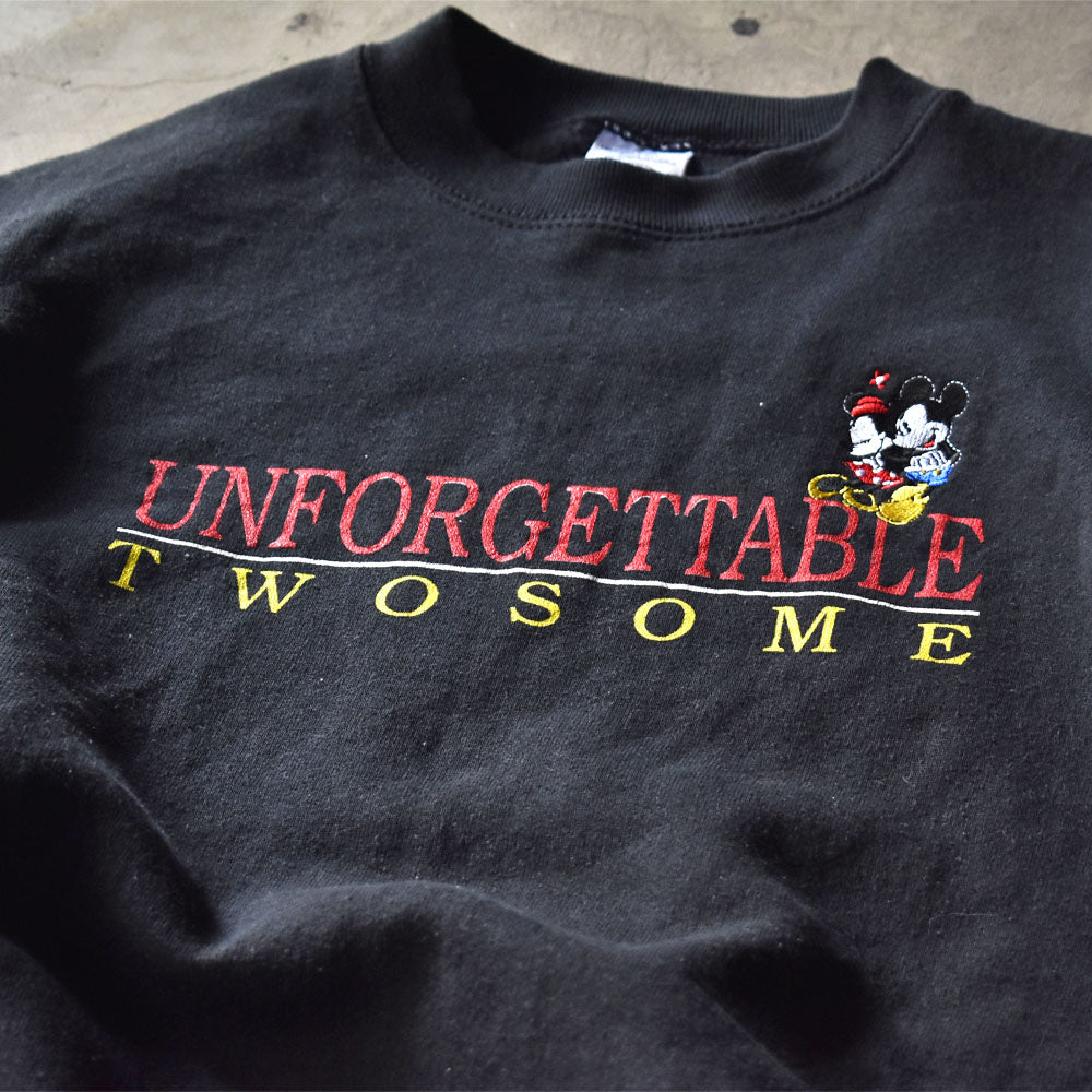 90’s Disney “UNFORGETTABLE“ 刺繍 スウェット USA製 240216