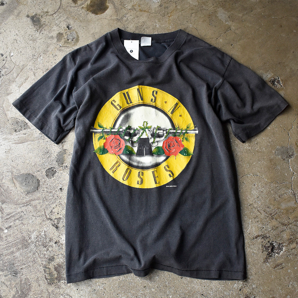 ガンズ・アンド・ローゼズ WAS HERE ピストル×ローズ ロゴ Tシャツ 1987年 シングルステッチ ヴィンテージ