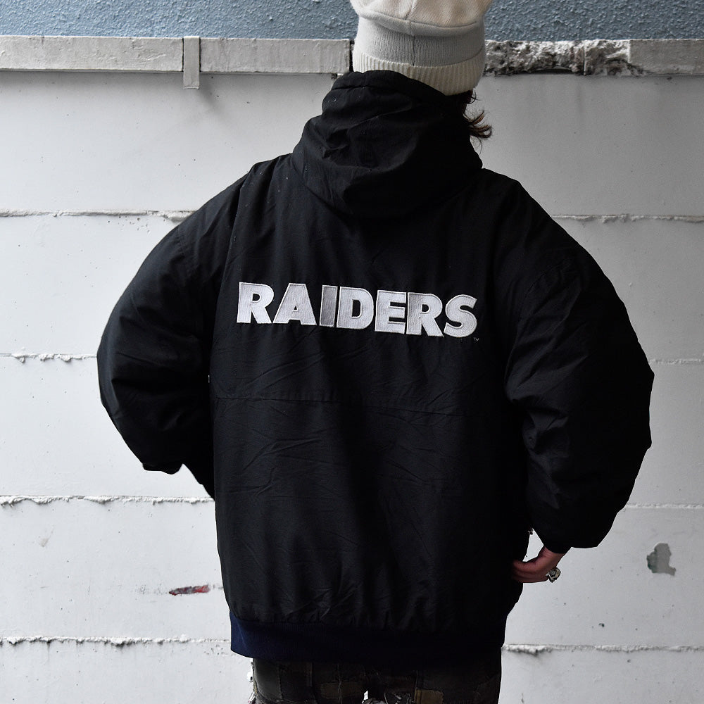 90's STARTER NFL "Las Vegas Raiders" 中綿入り ナイロンジャケット 231119H