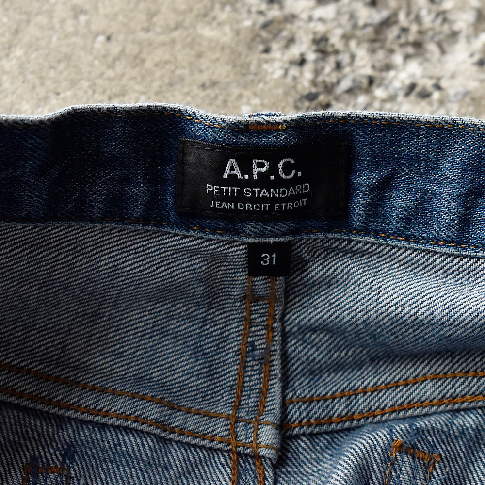 A.P.C. PETIT STANDARD ダメージ！ヒゲ！ハチノス！ スリムテーパード デニムパンツ 240807H