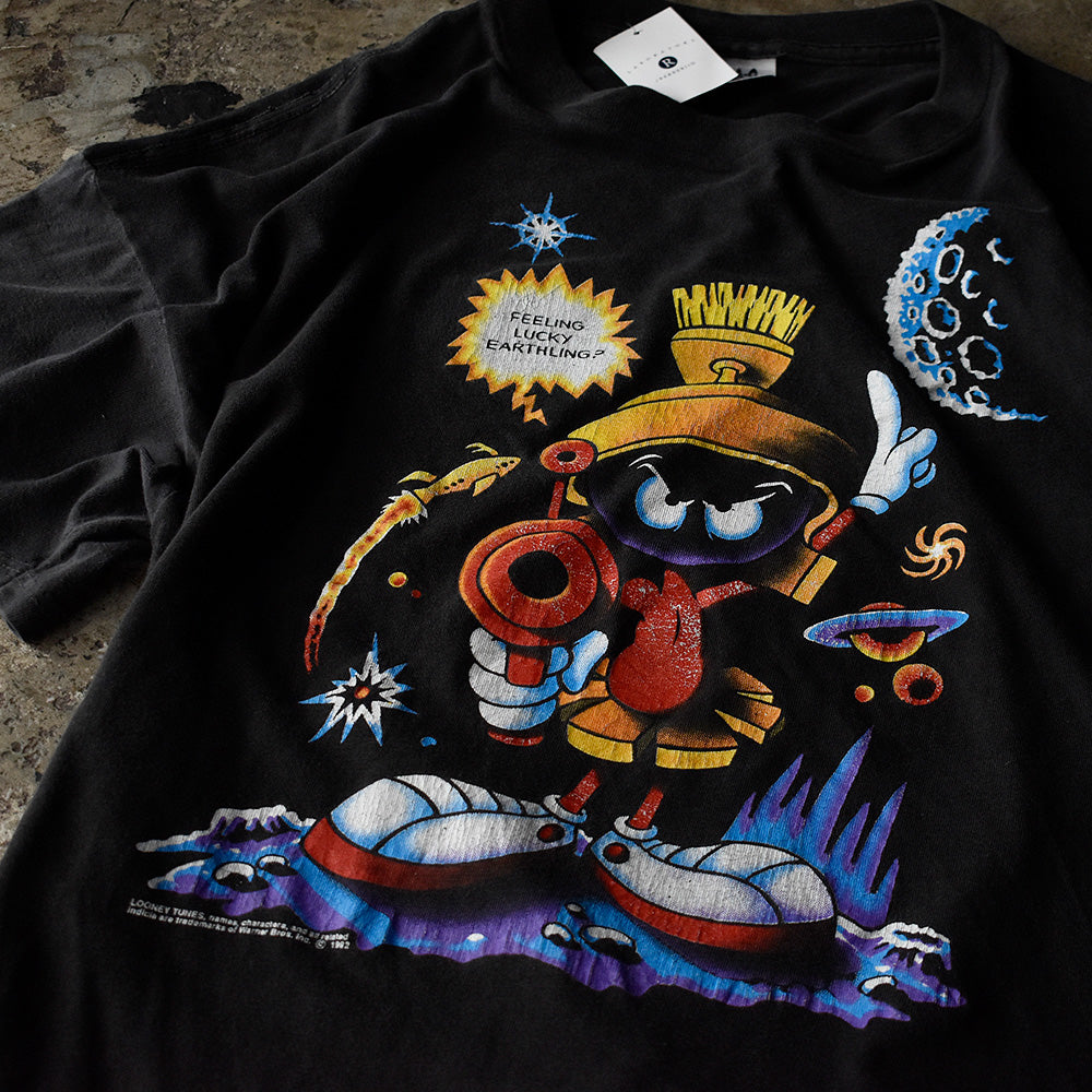 ルーニーテューンズ マービンザマーシャン キャラクターTシャツ 1992年 ブラック USA製 ヴィンテージ