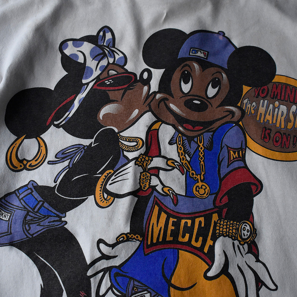 90's Bling Bling！ Micky＆Minnie Tシャツ USA製 230924H