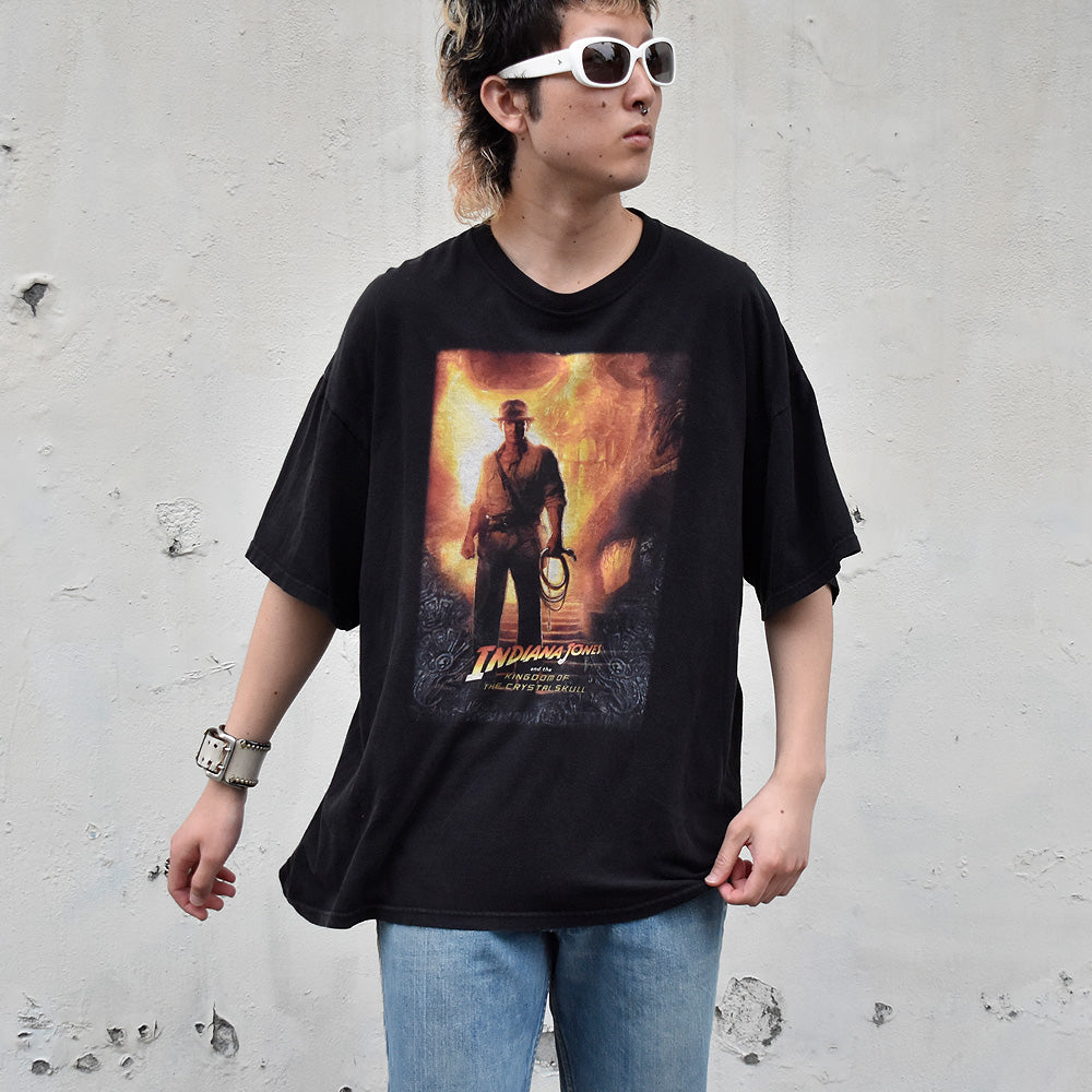 Y2K “Indiana Jones and the Kingdom of the Crystal Skull“ movie Tシャツ 240507H