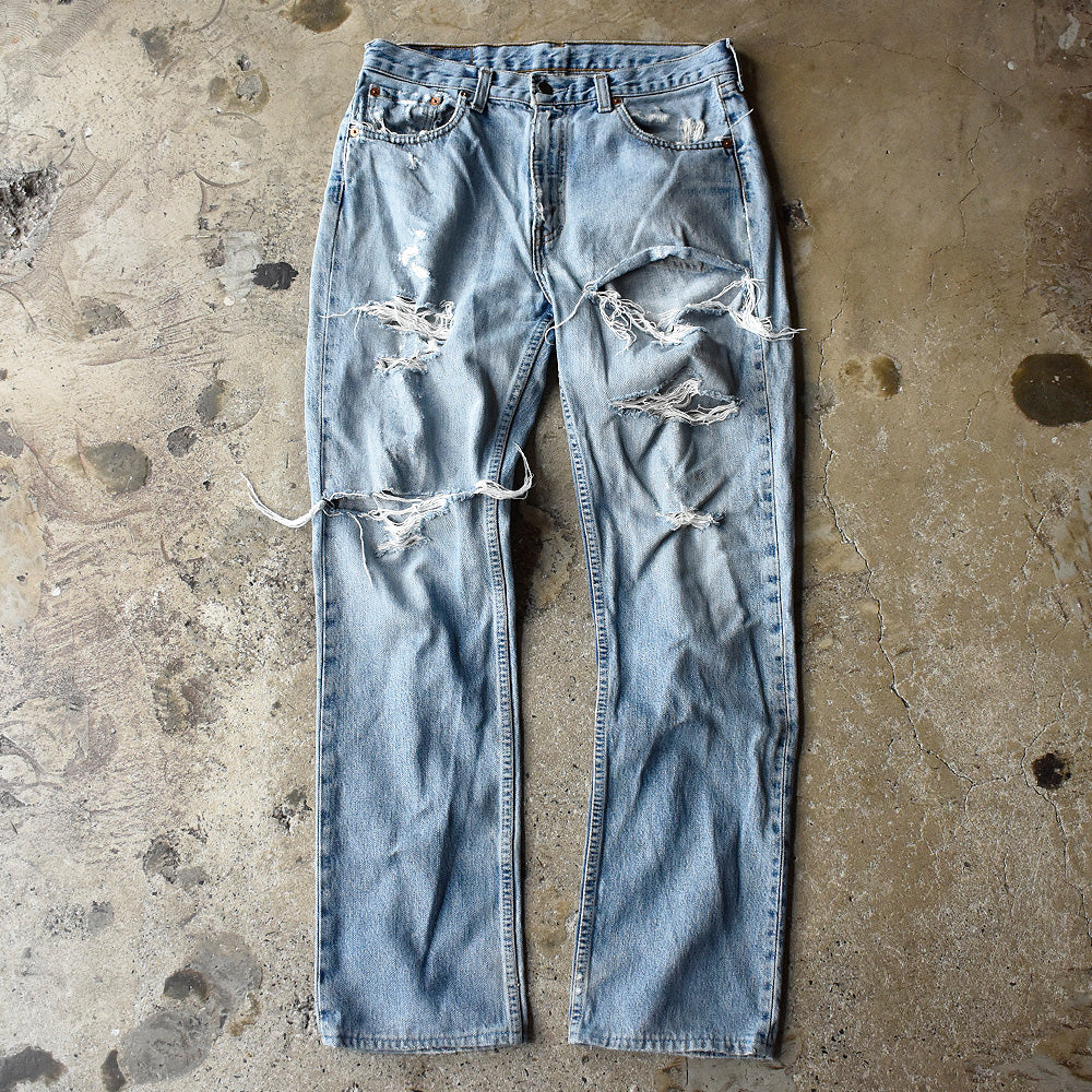 Y2K ダメージ！ Levi's 595 デニムパンツ Euro製 250726H