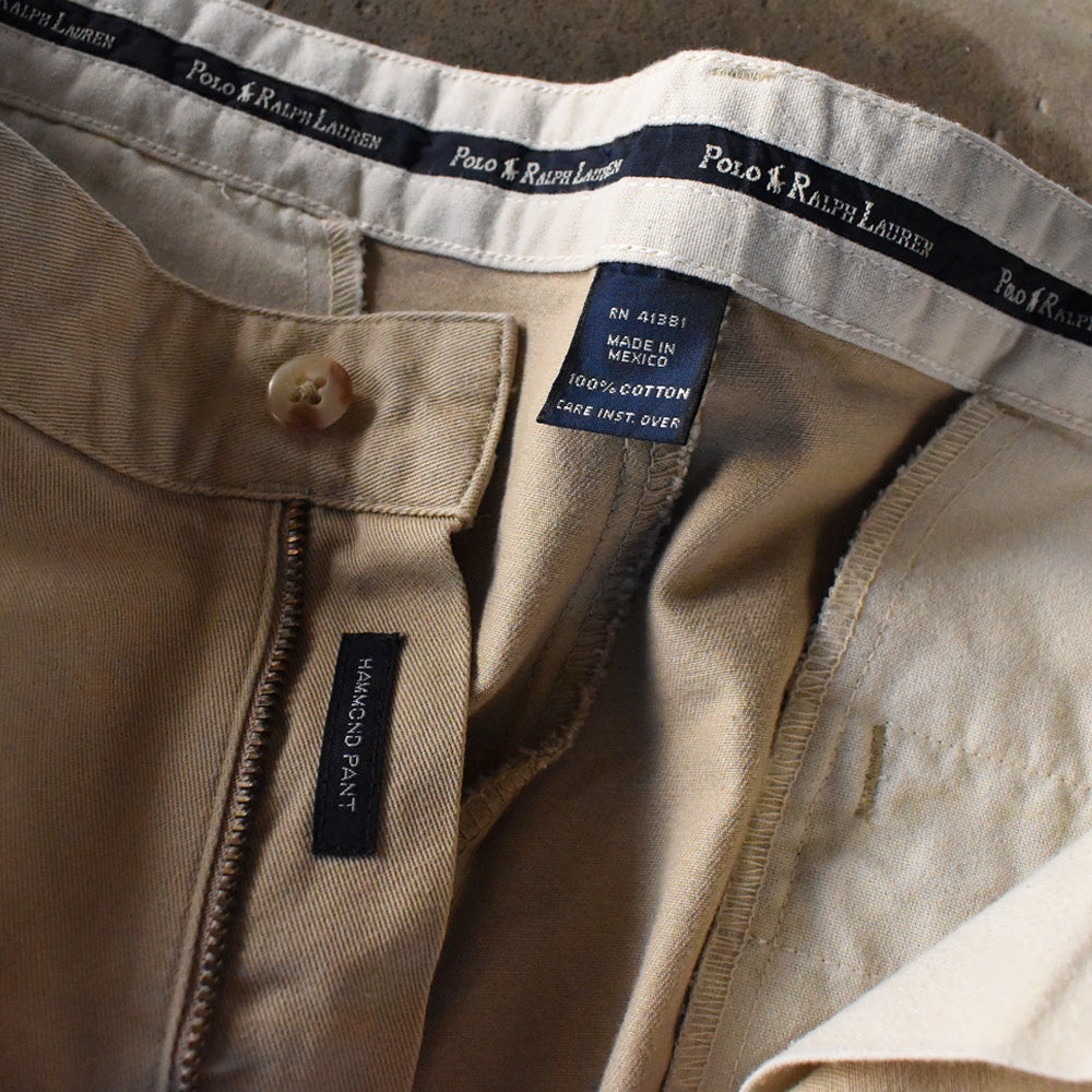 90's Polo Ralph Lauren “HAMMOND PANT” ツータック チノパン 240321 S2027