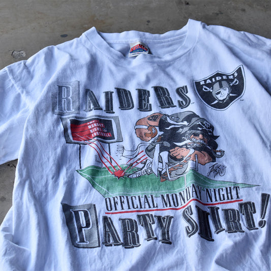 90’s NUTMEG NFL RAIDERS “PARTY SHIRT” Tシャツ USA製 240802