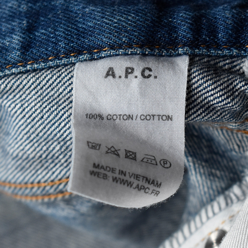 A.P.C. PETIT STANDARD ダメージ！ヒゲ！ハチノス！ スリムテーパード デニムパンツ 240807H