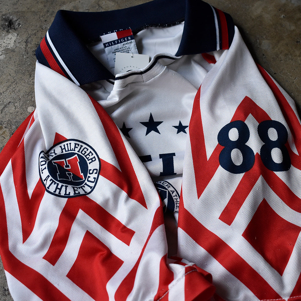 90's TOMMY HILFIGER フットボール サッカーシャツ USA製 240529H