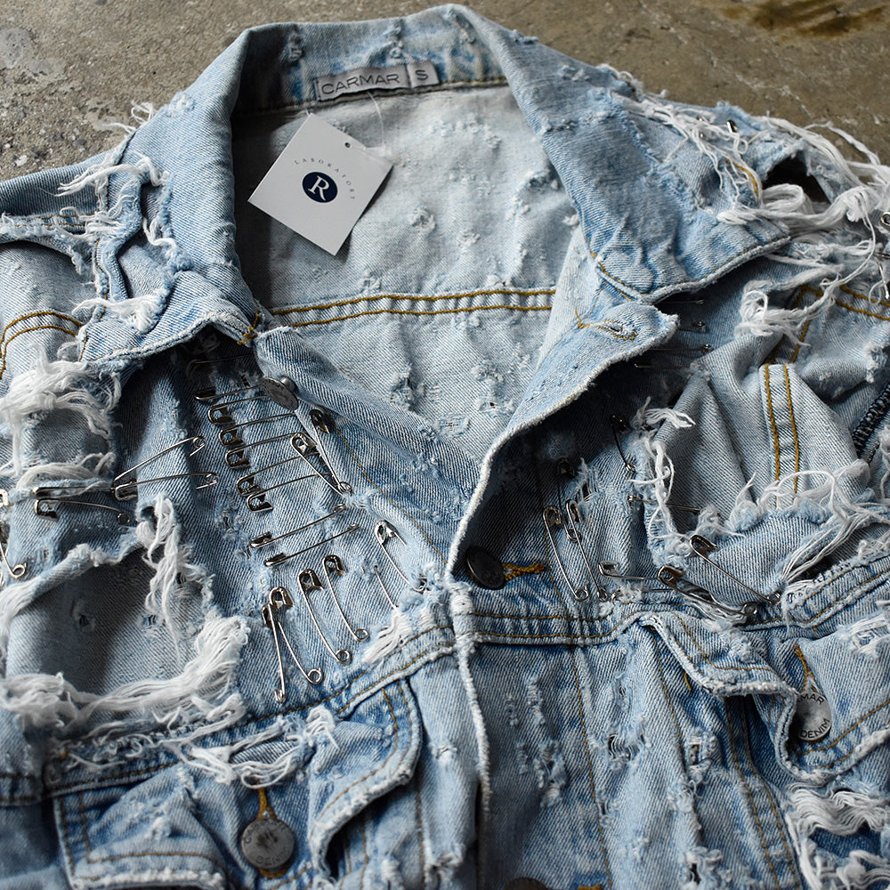 Y2K CARMAR Denim “Grunge×Punk“ ボロ！ デニムジャケット 250707H
