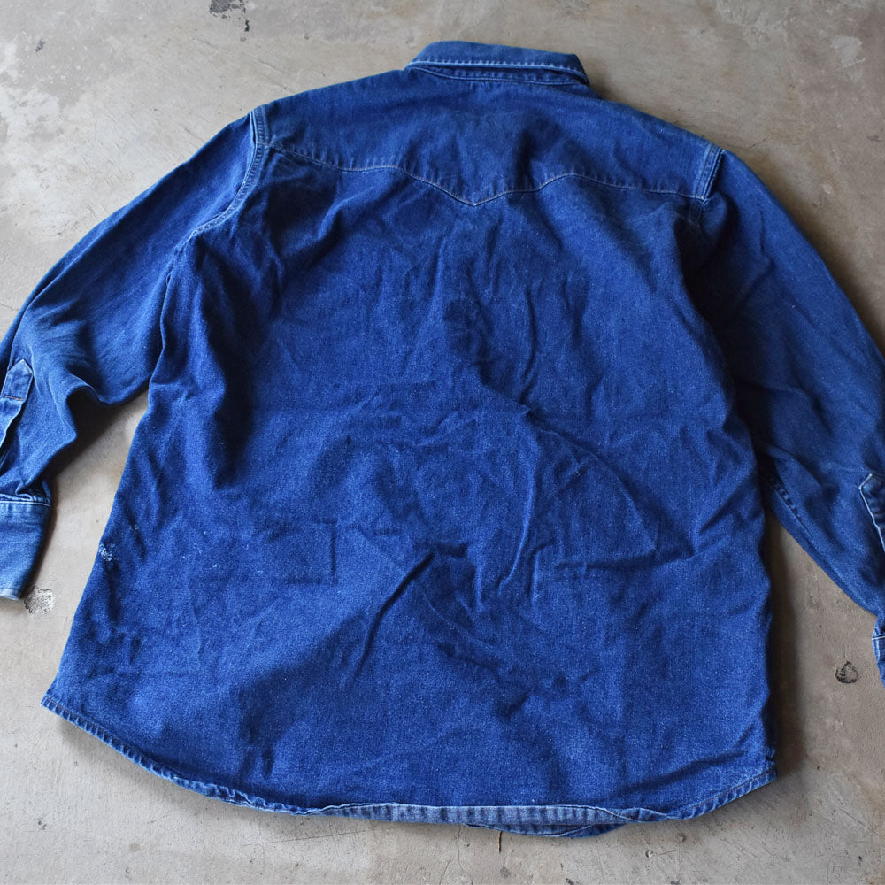90’s Carhartt デニム ワークシャツ ウエスタンシャツ 240402