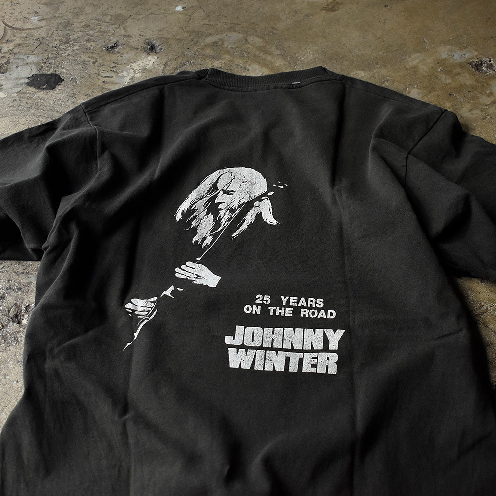 90's Johnny Winter “25 Years On The Road” Tシャツ 240207H