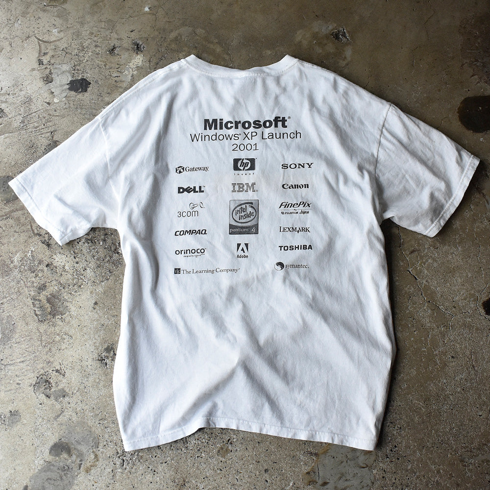 Y2K Microsoft “Windows XP 2001” 企業 Tシャツ 250708H