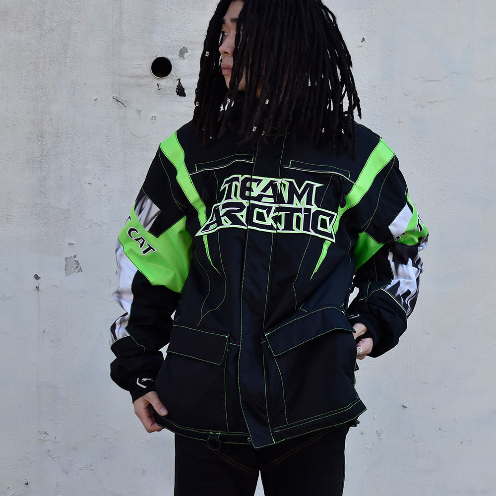 ARCTICWEAR SNO PRO ナイロンジャケット 1990年 ネオングリーン ブラック ヴィンテージ