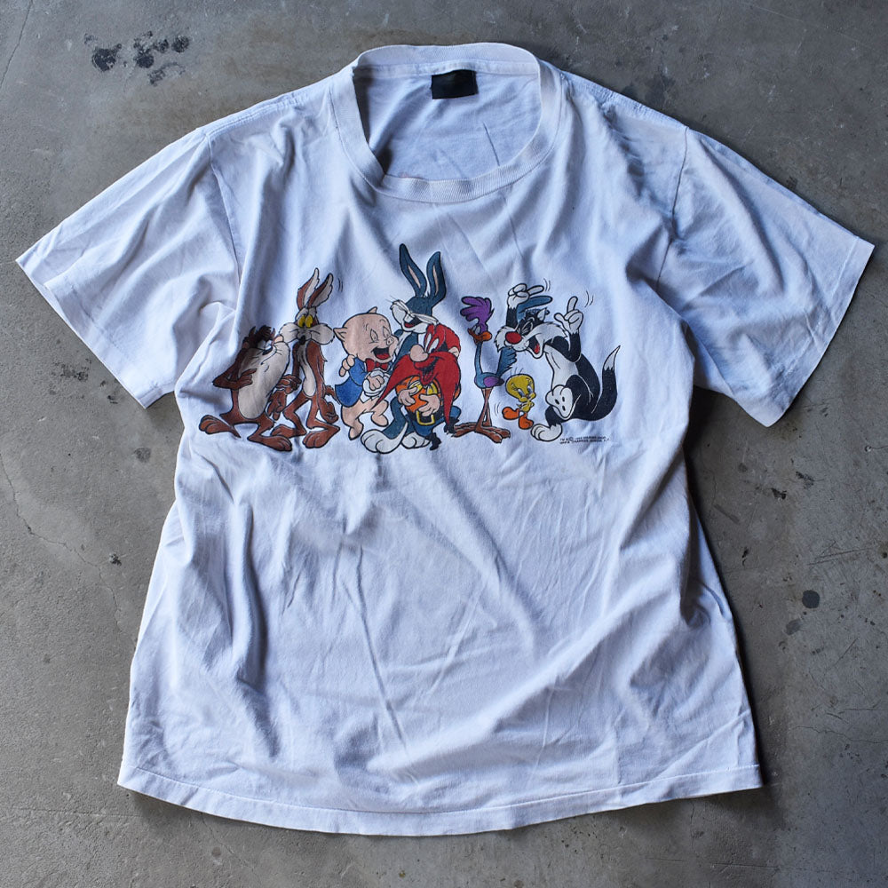90年代 Velua Sheen LOONEY TUNES ルーニーテューンズ キャラクタープリントTシャツ USA製 メンズM ヴィンテージ /eaa354023625cm身幅