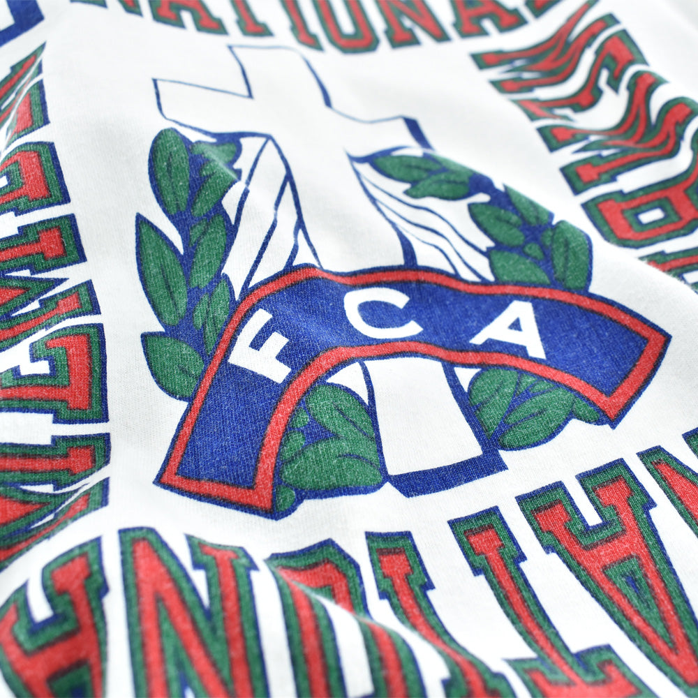 90’s Champion トリコタグ “NATIONAL MEMBER '91 FCA” 染み込みプリント Tシャツ USA製 260512H