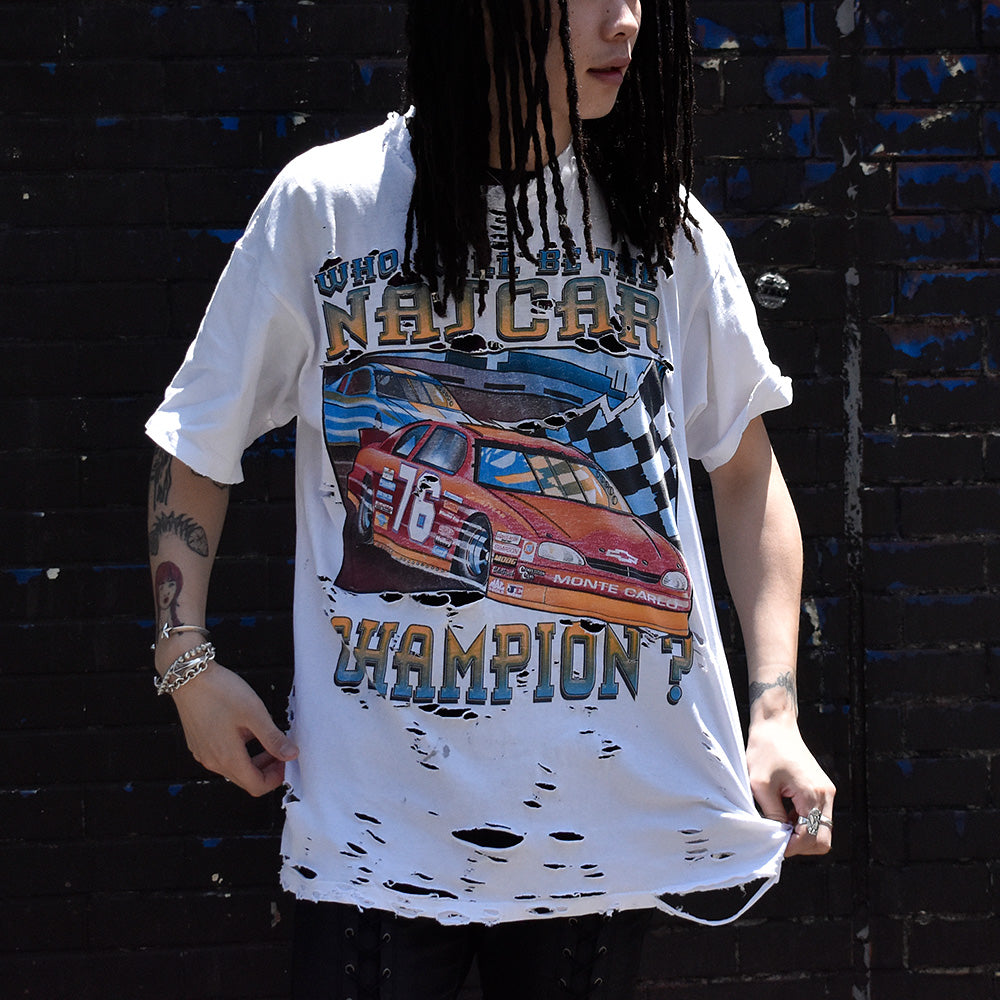 ボロ レーシング 両面プリント Tシャツ 1990年 ヴィンテージ