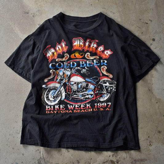 90's ”DAYTONA BEACH BIKE WEEK ’97” Motorcycle Tシャツ USA製 230603
