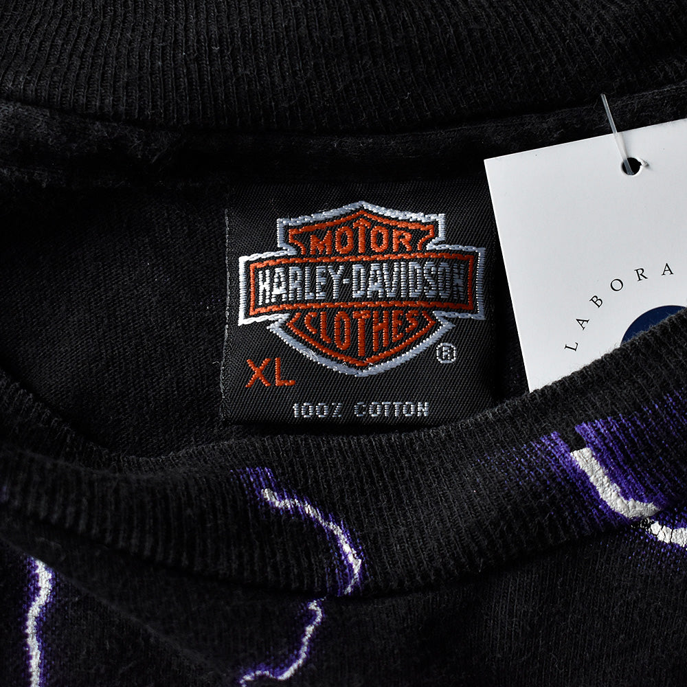 90's  Special！ AOP！ Harley Davidson “V2×サンダー” Tシャツ USA製 240617H