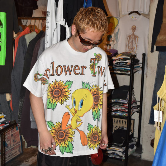 90’s Looney Tunes “Sunflower Tweety” AOP キャラTシャツ USA製 260512H