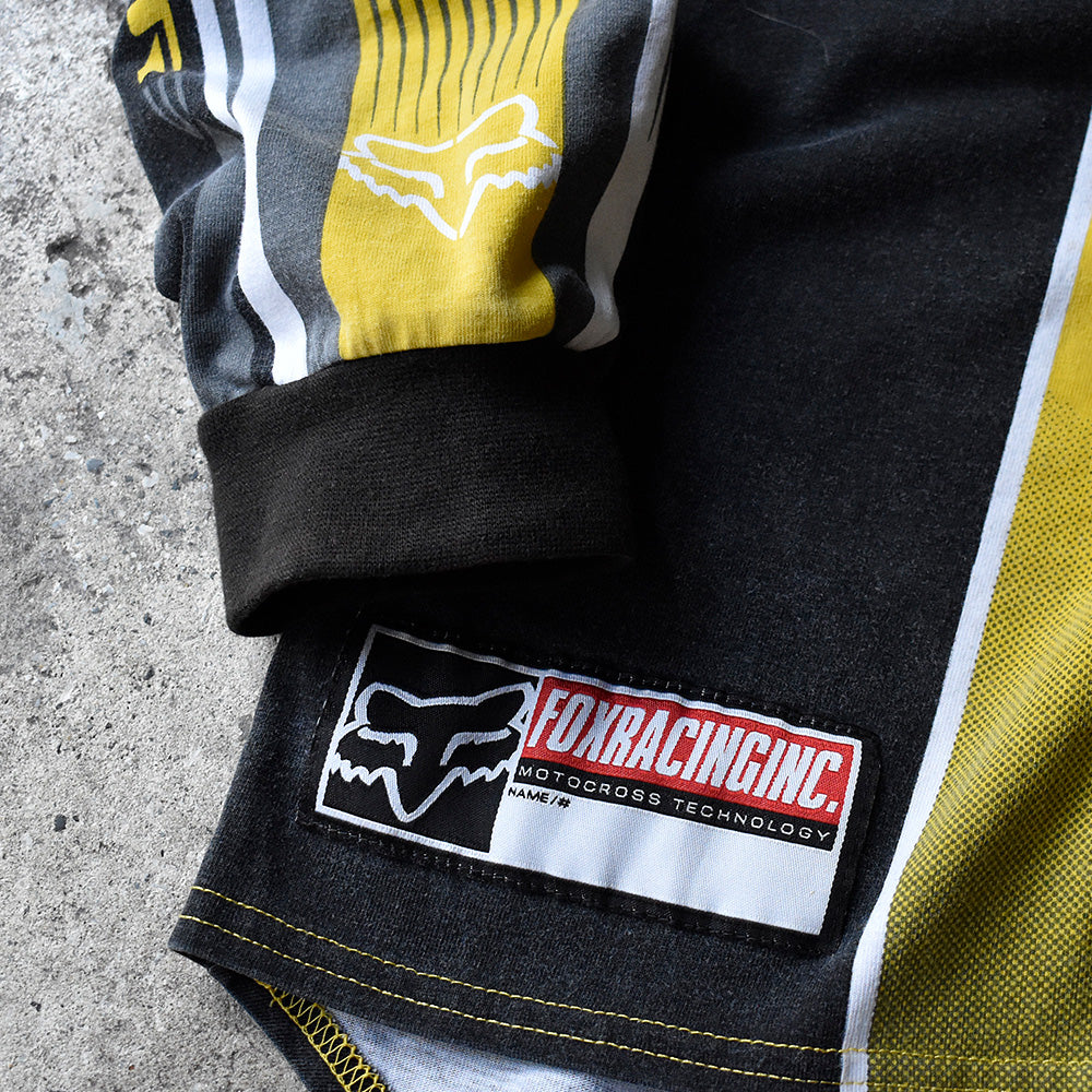 Y2K FOX RACING コットン レーシング ロングスリーブTシャツ 240818H