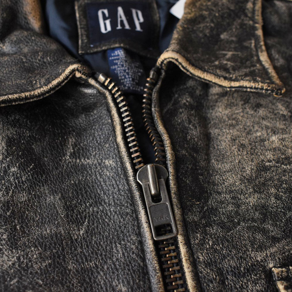 90’s GAP ポリスマン レザージャケット 鬼フェード 251111H