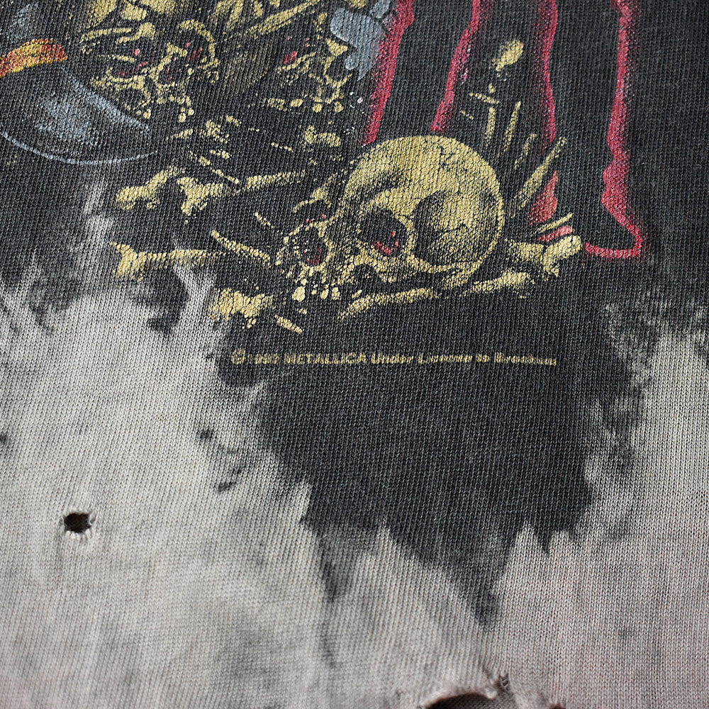 90's ダメージ！ブリーチ！Metallica×Pushead “The Unforgiven“ Tシャツ 240713H